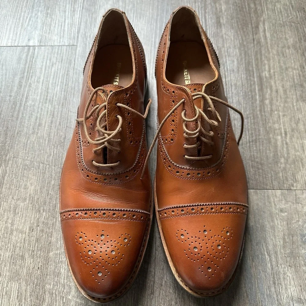 Beckett Simonon NEW Durant Oxford Orange Leather - Men's Size 12‎ Luxury Leather